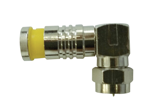 Ficha Macho Tipo F 90º de Compressão