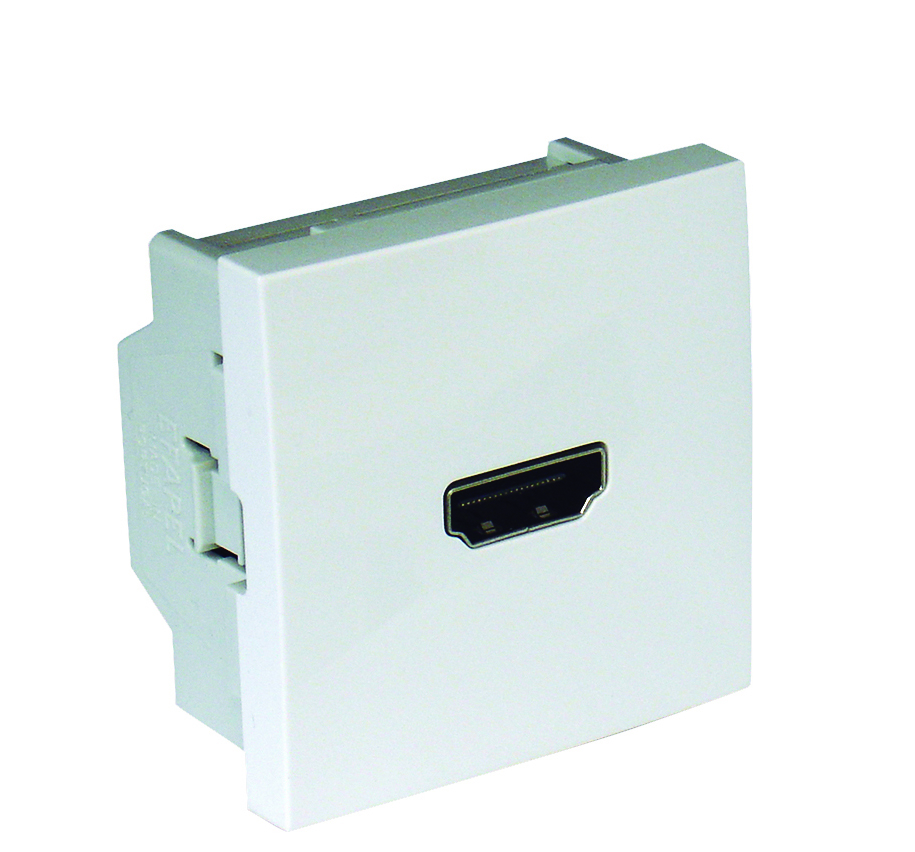 Tomada HDMI Ligação Parafuso - 2 Módulos