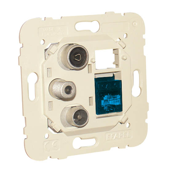 Toma Múltiple R - TV - SAT - RJ45 Cat. 6A UTP Estrella